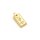 rechteckiger Anhänger mit Zirkonia 18k Gold beschichtet 1 Stück