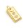 rechteckiger Anhänger mit Zirkonia 18k Gold beschichtet 1 Stück