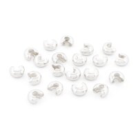Coverperlen geschlossen 5 mm in silberfarben beschichtet...