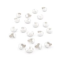 Coverperlen geschlossen 5 mm in silberfarben beschichtet...