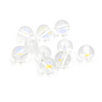 Glasperlen klar mit Holo Effekt 8mm 10 Stück