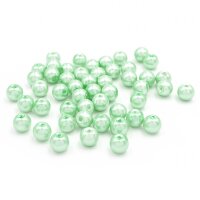 Glaswachsperlen in mint 8mm 50 Stück