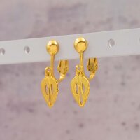 Ohrclips mit Aufhängung in goldfarben 4 Stück