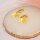 Anhänger Blatt mit 18k Goldbeschichtung 50 Stück