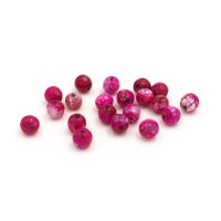 Crackle Achat in fuchsia 6mm 20 Stück