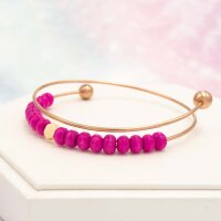 Perlen aus Holz in fuchsia 6x4mm 200 Stück