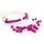 Perlen aus Holz in fuchsia 6x4mm 200 Stück