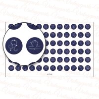 Motivbogen Sternzeichen für Cabochons rund 10 mm