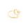 Ring aus Messing mit langanhaltender 18k Goldbeschichtung 1 Stück