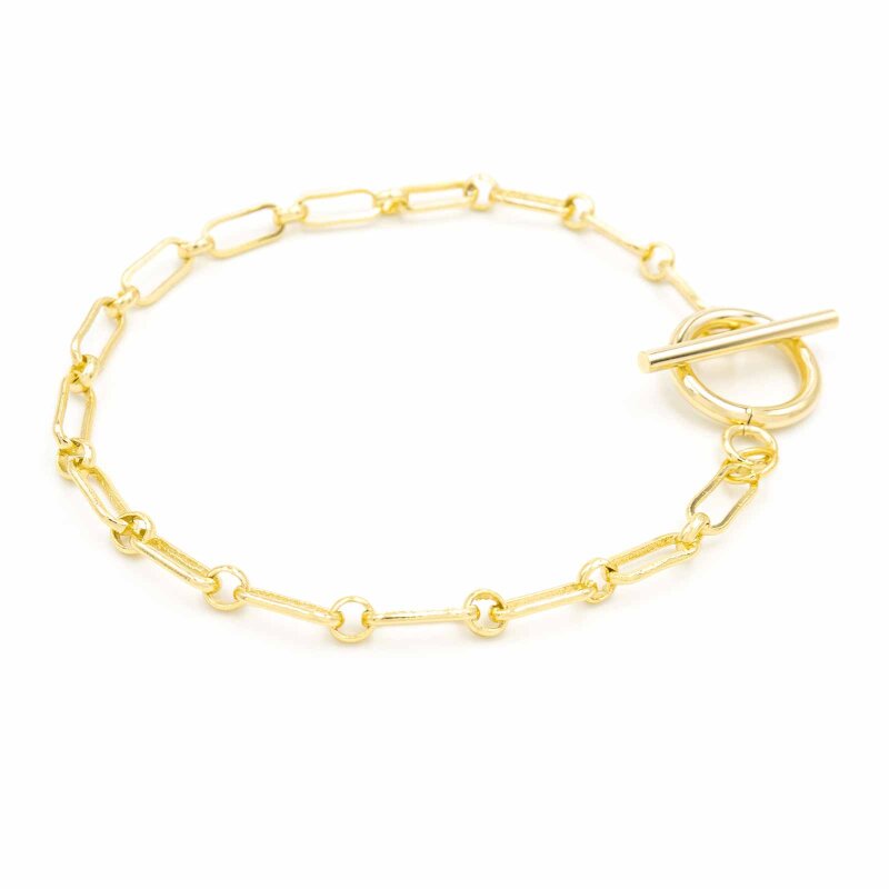 Figaro Armband aus Messing in goldfarben 19cm 1 Stück