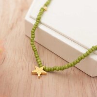 Anhänger Stern aus Messing mit 18k Goldbeschichtung...