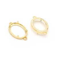 Fassungen als Verbinder aus Messing in goldfarben 18x13mm...