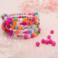 Perlen aus synthetischen Türkis in fuchsia 6mm 40...