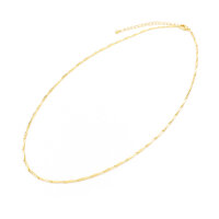 Gliederkette aus Messing mit 18k Goldbeschichtung 40cm 1...