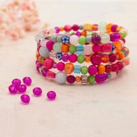 Glasschliffperlen in magenta als Rondell 6x5mm 30 Stück