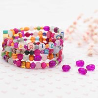 tropfenförmige Glasperlen in magenta 9x6mm 30...