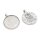 Fassungen mit Rosenmotiv für 35mm Cabochons in antik silber 2 Stück