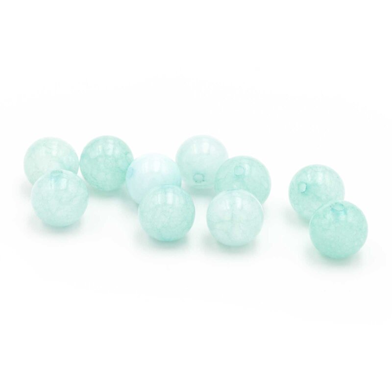 Perlen aus Chalcedon in hellem tükis 8mm 10 Stück