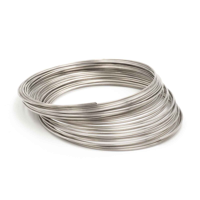 Memory Wire, Spiralarmband in Platinfarben 0,8 mm stark ca. 55 mm Durchmesser 200 Windungen