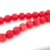 Chalcedon Perlen 8 mm rund Rhodochrosit-Optik rot-pink...