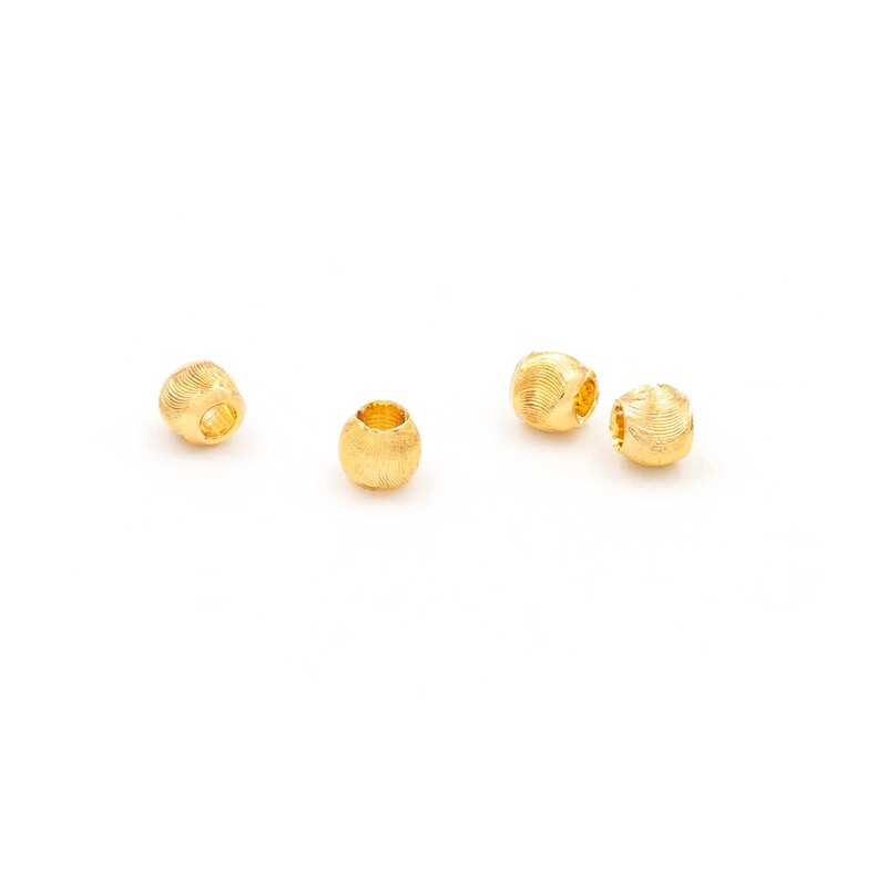 Kleine Zwischenperlen aus Messing mit 18K Goldbeschichtung, 2,5 mm, 20 Stück