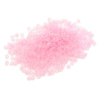 Rocailles Perlen in transparenten rosa 3mm 20 Gramm