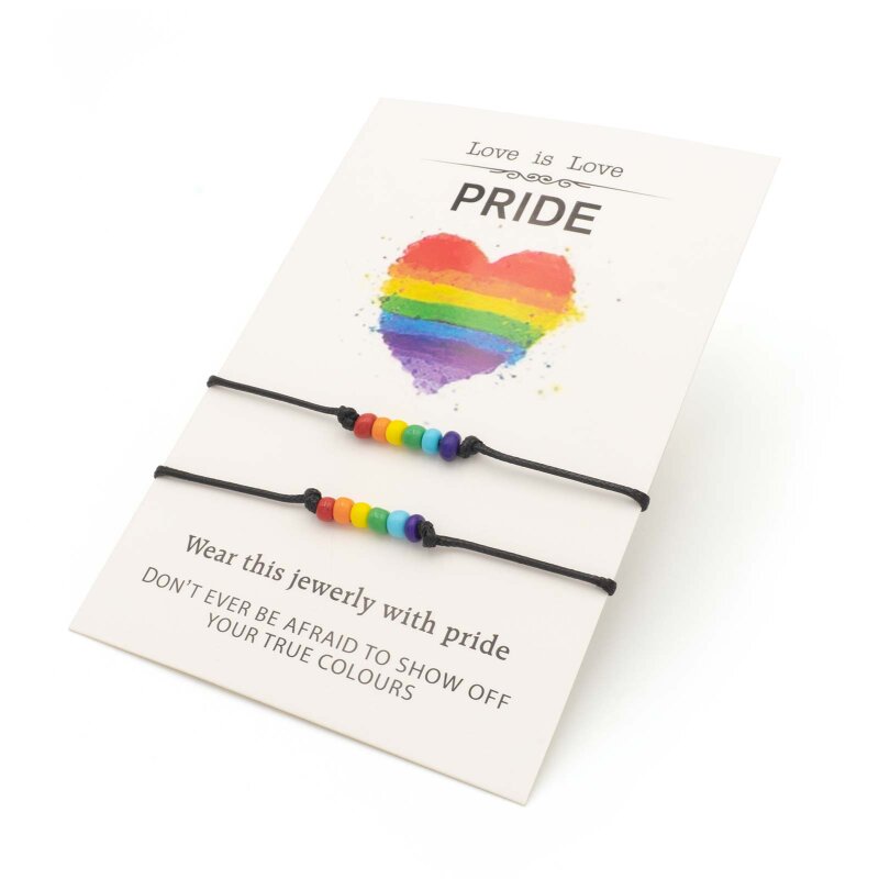 Partnerarmband "Love is Love" mit LGBT Design