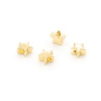 Perle als Stern mit 16k Goldbeschichtung 4 Stück