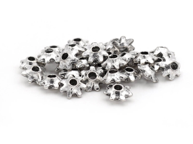 30 Zwischenelemente in tibetsilber, 6 mm