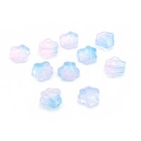 Glasperle als Pfote im Farbverlauf blau und rosa 10...