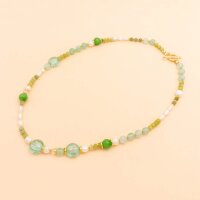 Perlen aus Chalcedon in hellgrün 6mm 10 Stück