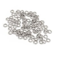 Biegeringe aus 304 Edelstahl in platinfarben 4mm 50...