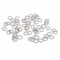 Biegeringe in platinfarben aus 304 Edelstahl 5mm 50...