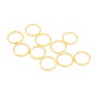 Biegeringe aus Messing mit 24k Gold Beschichtung 10mm 10...