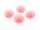 3 Cabochons Blume rosa, 15 mm