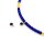 Anhänger mit Strassstein in Blau aus 304 Edelstahl in Goldfarben 2 Stück