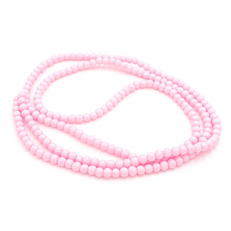 Glasperle in rosa 4mm 1 Strang