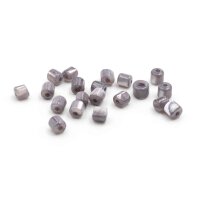 Perlen aus Muscheln in grau mit Schimmer 3mm 20 Stück