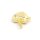 Medaillon Herz Messing mit Schmetterling aus Zirkonia, 18K Goldbeschichtung, 1 Stück