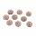 schwarze Cabochons mit Eiskristallen roségold funkelnd 12 mm 10 Stück