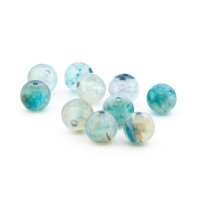 Achatperlen Crackle Hellblau 8mm Naturstein-Perlen 10...