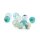 Achatperlen Crackle Hellblau 8mm Naturstein-Perlen 10 Stück