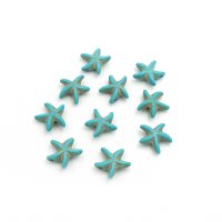 Perlen als Seestern in türkis 15mm 10Stück