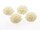 4 Cabochons Blume weiß , 15 mm