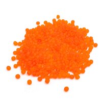 Rocailles Perlen gefrostet in orange 4 mm 30 Gramm
