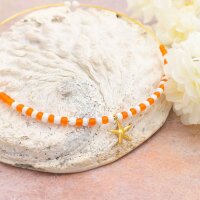 Rocailles Perlen gefrostet in orange 4 mm 30 Gramm