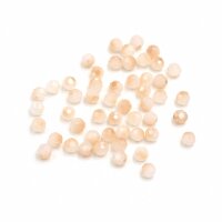 Glasschliffperlen in beige 4mm 50 Stück