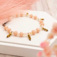 Glasschliffperlen in beige 4mm 50 Stück