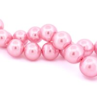 Glaswachsperlen in Pink 14 mm 20 Stück