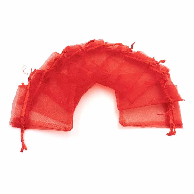 Organzasäckchen in Rot 8x6 cm 10 Stück